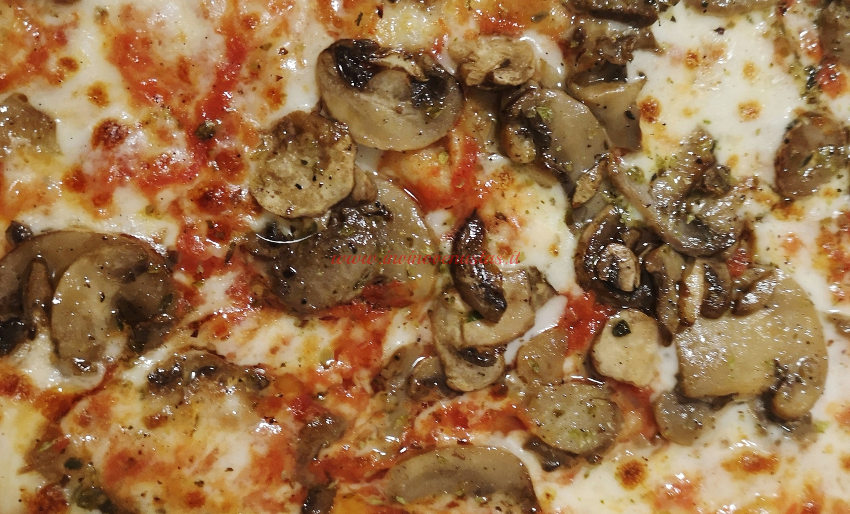 Pizza ai funghi come esempio di abbinamento vino e pizza