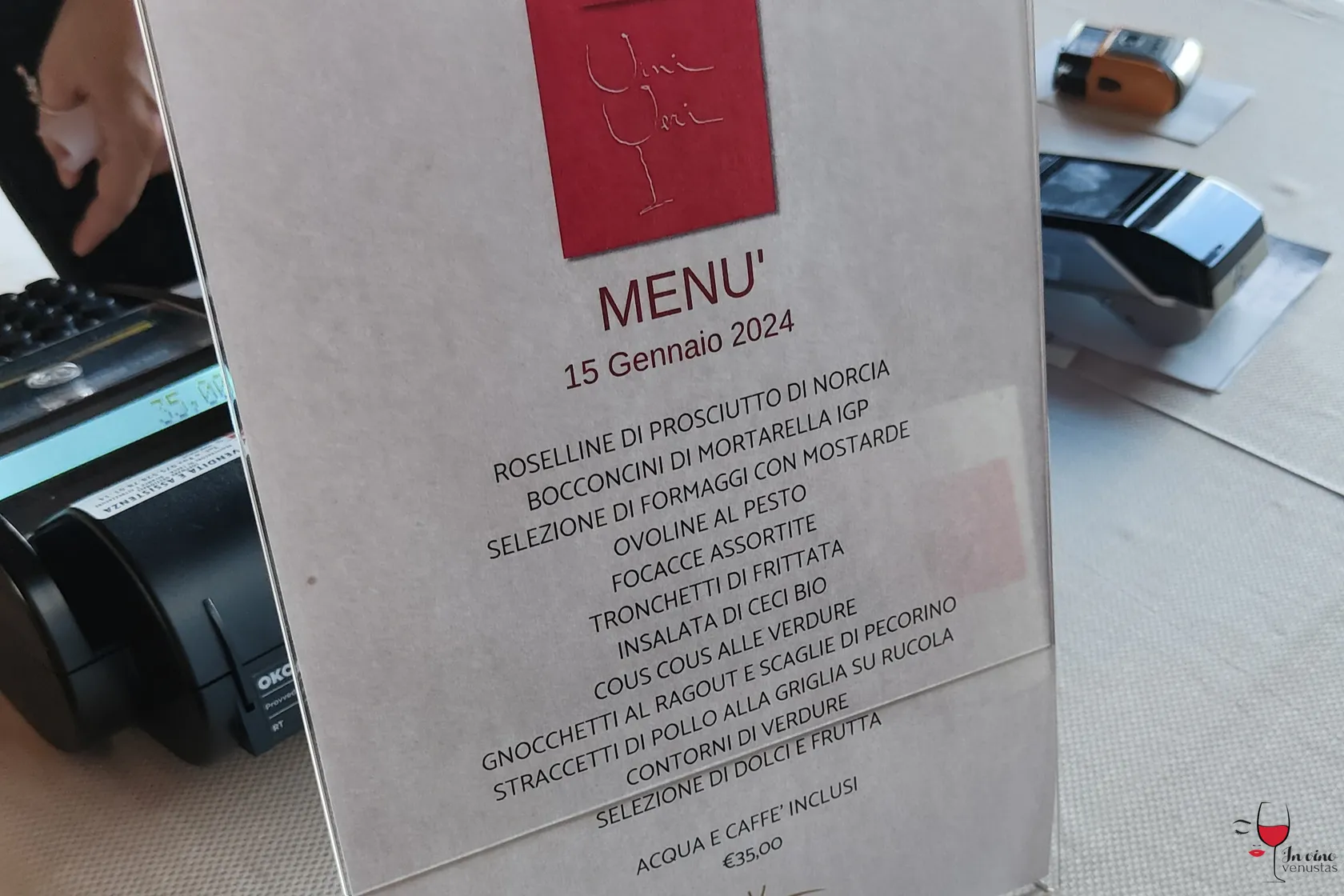 Menù buffet ViniVeri Assisi 2024